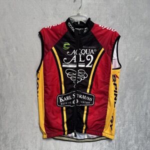 Pactimo SDBC Karl Strauss Cycling Vest Mens Large Multicolor Full Zip Bike Top